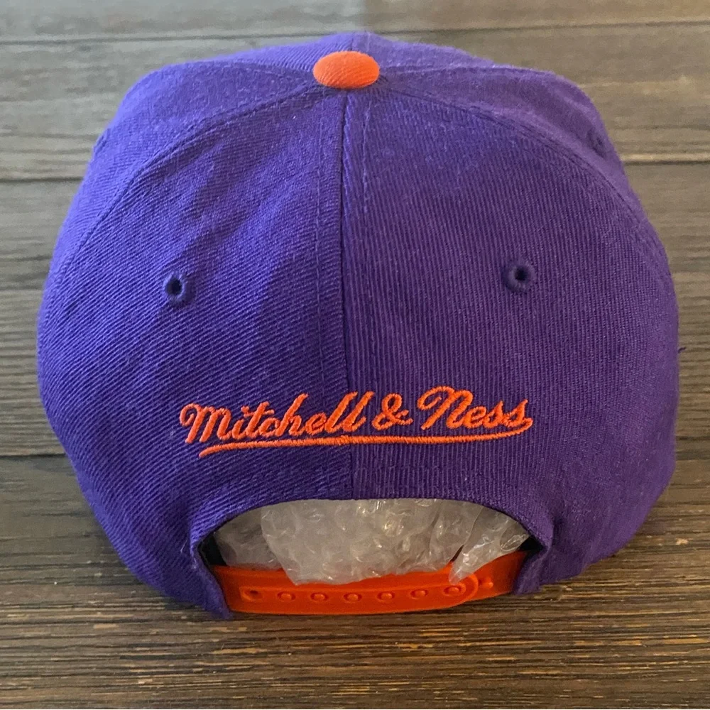 Phoenix Suns Hat Snap Back Purple Orange Mitchell & Ness NBA Hardwood Classics